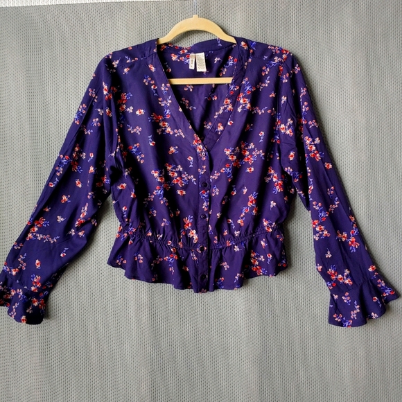 Japna Tops - Japna Floral Purple Crop Top